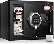 2.0 Cu Ft Small Fireproof Home Safe Box- Steel Combination Lock Security Box with Type-C & Sensor Li