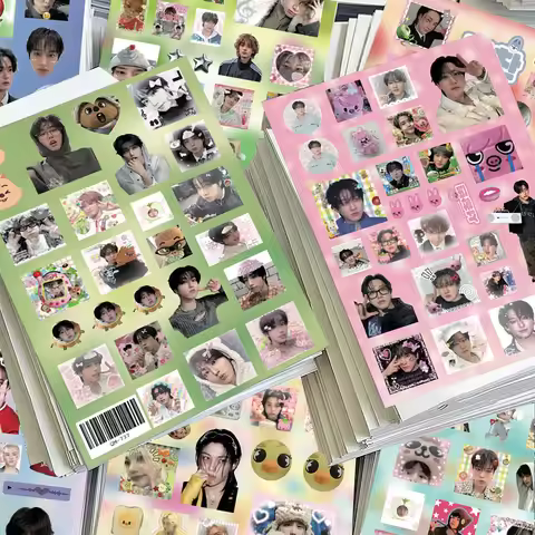 8pcs new Stray Kids Creative Cut Film Stickers Kpop SKZOO HyunJin Felix skateboard phone case water 