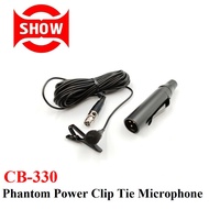 SHOW CB-330 48V Phantom Power Clip Tie Microphone