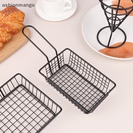 【AMSG】 1Pc Mini French Deep Fryers Basket Net Mesh Fries Chip Kitchen Tool Stainless Steel Fryer Home French Fries Baskets Hot