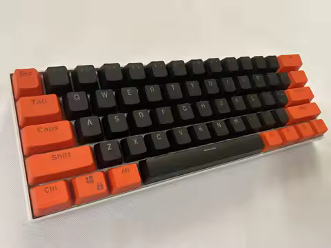 Orange Black RK 61 Key PBT Backlight Keycaps OEM Profile Wooting Double Shot Mechanical Keyboard Key