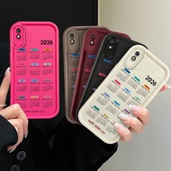2026 New Year Calendar Back Casing Cover For Redmi 9A 9I 9C 9T 14C A1 A2 A4 Note 9 Pro Note 9S Xiaom