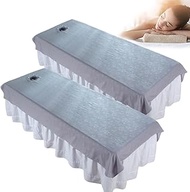 Waterproof Oilproof Massage Table Sheets with Hole,Wipeable Soft Spa Bed Cover,Rose Printing Massage