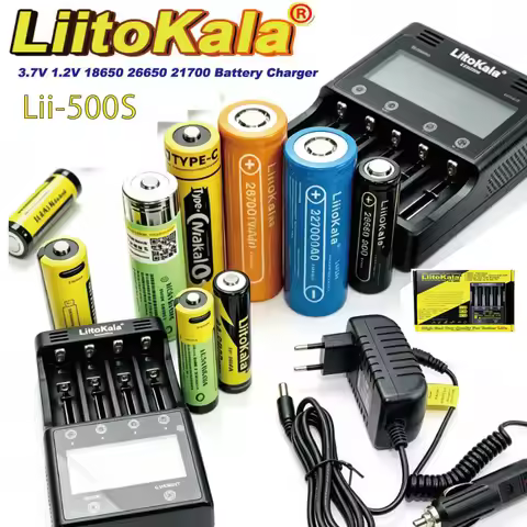 Liitokala LII-600 LII-500 LII-500S LCD Battery Charger 3.7V 1.2V 18650 26650 21700 with Capacity Tes