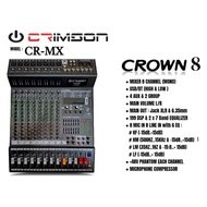 CRIMSON CR-MX CROWN 8 MIXER PROFESSIONAL AUDIO MIXER 8 CHANNEL