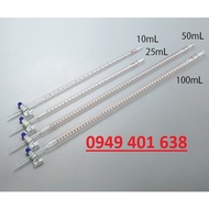 White glass burette 10ml-25ml-50ml, bomex plastic lock car capacity calibration burette