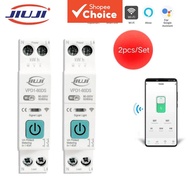 JIUJI 63A 1P+N 2026 WIFI Smart Meter Switch kWh Metering Monitoring Timer Relay MCB WIFI For TUYA Sm