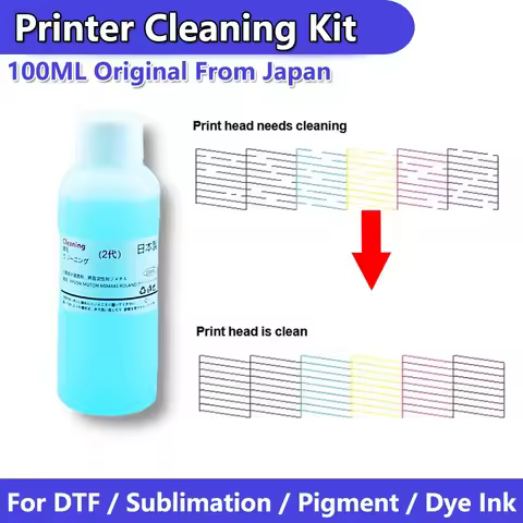 100ML I3200 Printhead Cleaning Liquid DTF Printhead Unclog Solution For Epson Canon HP Brother Print