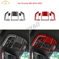 Carbon Fiber Front Reading Lights Panel Sticker For Porsche 992 2019-2023 Interior Accessories