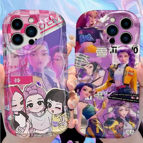 KPop D-Demon H-Hunters Wave Case for iPhone 16 E 15 Pro Max 14 13 12 Mini 11 Pro Max XS X 8 7 Plus S