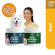 Dr Shiba Happy Tummy & Pro Immune Dog Treats Dog Multivitamins: Dog Food for Overall Dog Health