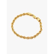 916 Gold Hollow Rope Bracelet (4mm)