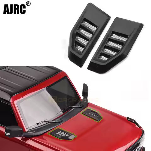 For Traxxas 1/10 Trx-4 New Bronco Trx4 Black Nylon Material Three-dimensional Hood Air Outlet And Co