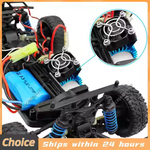 Electric Motor Heat Sink with Cooling Fan for 1/14 1/16 1/18 370 380 390 RC Car for 2838 2858 2845 B