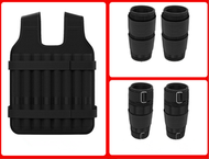 全城熱賣 - 沙袋綁腿負重背心全套裝備（黑色）（規格：17KG背心+8KG腿+5KG手）