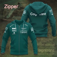 Aston Martin cognizant F1 Team BWT JCB men zip up hookdie spring