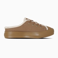 日本限定 Converse ALL STAR LIGHT PLTS BOA MULE OX 絨毛厚底穆勒鞋 焦糖棕/ 25 cm