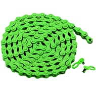 ZONKIE Single-Speed Bicycle Chain 1/2 x 1/8 Inch 116 Links (Green, 1/2" ×1/8" 116 Links)