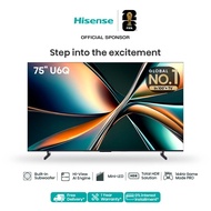 [NEW] Hisense 55/65/75/85 inch 4K 144Hz Mini-LED TV / Dolby Atmos / HDR10+ / ALLM/ MEMC -  U6Q