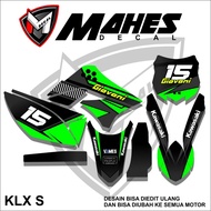 Decal Klx S 150 Sticker Klx S Striping Stiker KLX S 150 HIJAU