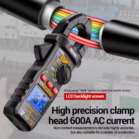 CM86/CM85 Clamp Meter 600A Current 600V NCV Voltage Test Multimeter Capacitor Buzzer Diode Detector 