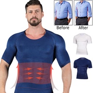 outlet Men Body Toning TShirt Slimming Body Shaper Corrective Posture Belly Fat Control Compression