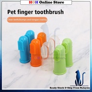 CAT / DOG Pet silicone finger toothbrush transparent cat and dog oral cleaning brush finger toothbru
