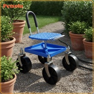 petsola Multi-Purpose Rolling Garden Stool Ergonomic Design Gardening Work Stool Foldable Backrest M