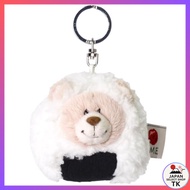 [From Japan]Keychain Love Bear Onigiri 8cm Bear Plush Toy White W8×D8×H8cm