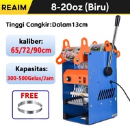 REAIM Mesin Cup Sealer 8-26 Oz - Mesin Press Gelas Plastik & Kertas Manual Cocok untuk Usaha Minuman