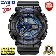 Original G-Shock GA110 Men Sport Watch Japan Quartz Movement Dual Time Display 200M Water Resistant Shockproof and Waterproof World Time LED Auto Light Sports Wrist Watches with 4 Years Warranty GA-110CB-1A (Free Shipping Ready Stock)