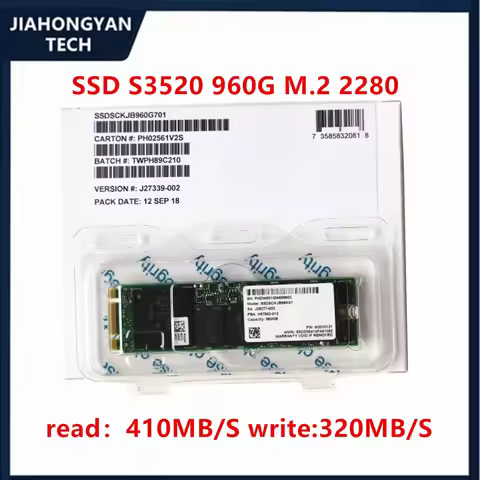 Original For Intel S3520 960G 480G 240G M.2 2280 NGFF Particle Enterprise Solid State Drive SSD