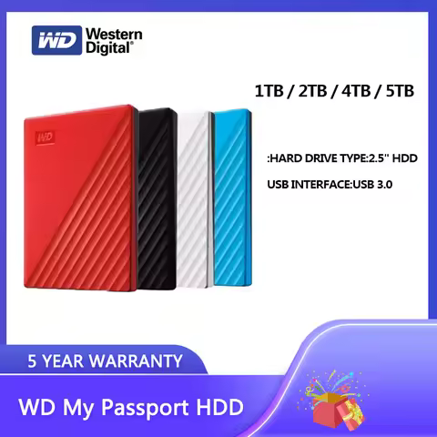 Western Digital WD My Passport Portable 1TB 2TB 4TB 5TB External Hard Drive USB3.0 Backup software a