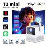T2 MINI 7500 ลูเมน 300ANSI โปรเจคเตอร์ Android 4K Ultra HD พร้อม WiFi และ Bluetooth ขนาดพกพาระดับโรง