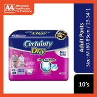 Certainty Dry Adult Max Pants Size M 10's (60-85cm / 23-34 inches)