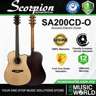 Scorpion SA200CD-O 41" Dreadnought Cutaway Solid Spruce Top Acoustic Electric Guitar (SA200CD)