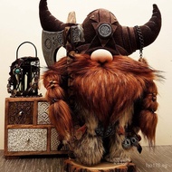 Warrior Resin Gnome Viking Warrior Figurine Dwarf  Vikingdoll Cross-border Handicrafts 7G96