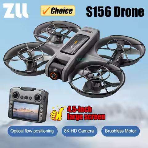 New S156 Drone 8K HD Aerial Photography Brushless Motor Dual Camera Drone With Screen All-Around Obs