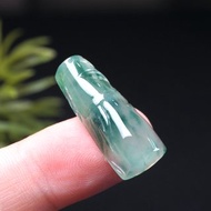 【節節高升】高冰種飄綠花翡翠竹節 | 天然緬甸玉翡翠A貨 | 送禮