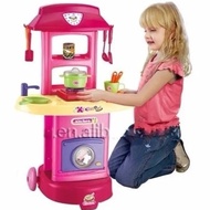 Kitchen Washing Machine Toy Girls Lights Sound with Trolley 661-59 / Kitchen Pretend Play Toy / Kitc