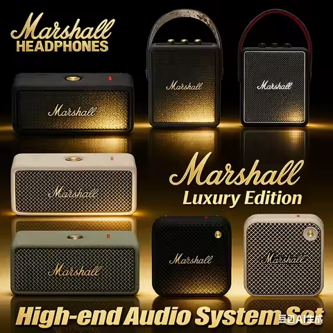 Marshall Portable Bluetooth 5.0 Speaker Wireless Outdoor Travel Speaker IPX4 Waterproof Speaker Deep