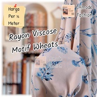 Kain Rayon Viscose Motif Wheats