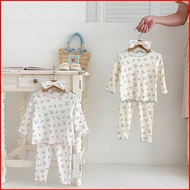 GC1 Girls Autumn Casual Home Wear Baby Girl's Long-sleeved Trousers Floral Velvet Pajamas Two-piece 