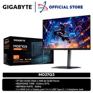 GIGABYTE MO27Q3 27" QD-OLED GAMING MONITOR ( 27" QD-OLED QHD / 0.03MS / 360HZ / G-SYNC COMPATIBLE / 