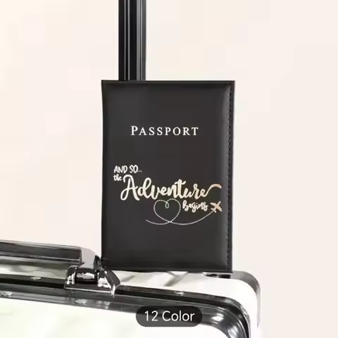 PU Passport Holder Travel Passport Covers Passport Cover ID Holder Credit Card Holder Flight Ticket 