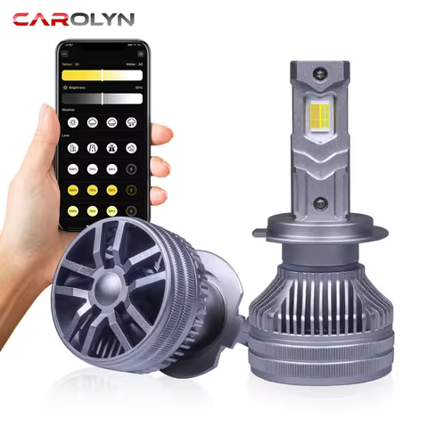 Carolyn LED Headlight Mobile APP Control 3 Color 500W H4 H7 LED H1 H11 HB3 HB4 9012 D2S Auto Bulbs L
