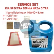 Kia Spectra Sephia Nasa Citra (Air Filter OK2A5-13-Z40 +Oil Filter 26300-2Y500 +Lubrimaxx 10W40 Engi
