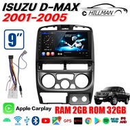 AO จอตรงรุ่น จอแอนดรอยด์ สำหรับ ISUZU DMAX D-MAX 01-05 Android 13.0 RAM2 ROM16G RAM2 ROM32G 2DIN IPS
