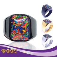 Original Kalimaya Black Opal Stone Ring