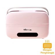 Bear Box Lunch Box With Electric Warmer Heater Pink